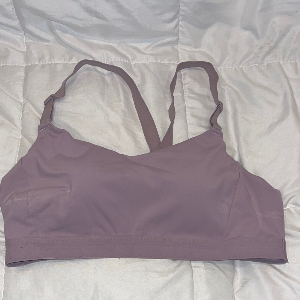 GapFit Powersoft Go-Dry Sports Bra Light Purple Size Large |At-Home Workout Wear